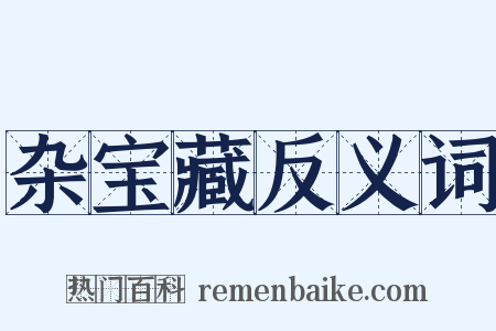 杂宝藏反义词是什么意思的图片